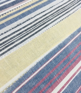 Offre Spéciale 70% C 30% L Mélange ORGANIQUE Teint Rayé Plaine Tissu Coton Lin Tissu - Product Image 4