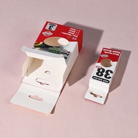 Boîte d'emballage personnalisée en carton blanc pliable avec fenêtre pour ensemble de 3 pinceaux, en papier FSC, pour impression de boîtes