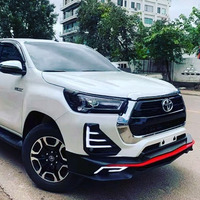Pour Toyota Hilux 2021 : Kit carrosserie avec feux de brouillard DRL et jupes de pare-chocs à LED séquentielles