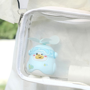 Swim Duck Hand Free Lazy Hanging Mini <span class=keywords><strong>Fan</strong></span> Strap Regalo para niños Regalos de promoción para niños Ventilador de cuello recargable USB portátil de mano - Product Image 4