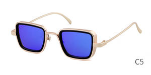 Lunettes de soleil <span class=keywords><strong>steampunk</strong></span> à monture carrée petite taille pour hommes, design de marque 2019, tendance <span class=keywords><strong>film</strong></span> indien, style célébrité 3919 - Product Image 5