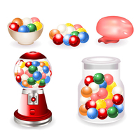 Vente en gros de chewing-gum halal en forme de boule, bonbons colorés en vrac, chewing-gum à la pastèque, bonbons à mâcher, saveur fruitée, boîte, bouteille, sac