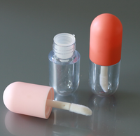 Tube de rouge à lèvres rose personnalisé Custe 2ml 3ml 4ml 5ml, mini conteneur cosmétique en ABS avec bouchon en caoutchouc WD-952