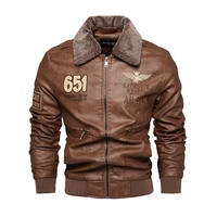Veste de Moto en Fausse Fourrure à Fermeture Éclair pour Homme, Manteau d'Automne en Polaire pour Pilote Vintage, Noir, Marron, Hiver