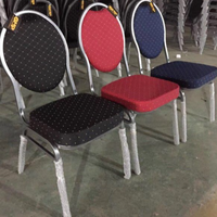 Chaise de banquet Napoléon noire de haute qualité, rembourrée, pour événements, fêtes, églises, intérieur, extérieur, jardin