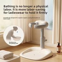 Support de bain pliable en plastique antidérapant pour bébé – Outil pratique pour le lavage des fesses des nourrissons et le bain des enfants