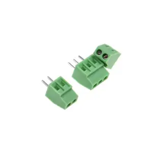 KF120-2.54-2P 3P 2.54MM passo reto pino pcb parafuso terminal conector 2PIN 3PIN verde KF120 2.54 2/3/4/5/6/10 PIN