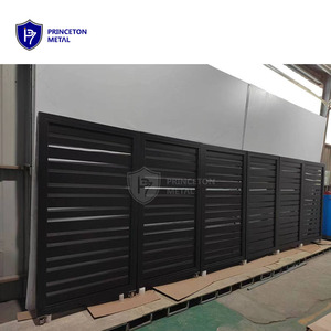 <span class=keywords><strong>Portail</strong></span> de garage urbain pliant en aluminium alliage 6063-T5, design moderne et plat, sur mesure, gain de place, confidentialité totale, directement de l'usine - Product Image 2