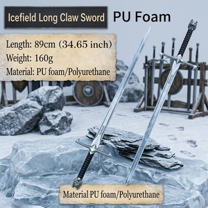 Épée de jouet <span class=keywords><strong>en</strong></span> mousse PU <span class=keywords><strong>Game</strong></span> <span class=keywords><strong>of</strong></span> <span class=keywords><strong>Thrones</strong></span> (88 cm) - Épée à griffes longues Icefield - Arme de cosplay légère et sûre - Accessoire de costume pour jeu de rôle - Product Image 2