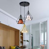 Luminaire suspendu LED moderne de luxe à trois têtes en fer avec fonction anti-éblouissement, finition noire pour restaurant, bar, salle à manger