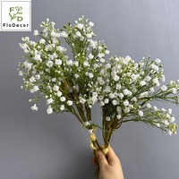 Hochwertige 39CM Künstliche Echt Aussehende Weiße Schleierkraut-Blumensträuße aus Weichem Kunststoff für Hochzeit, Zuhause und Wohnzimmer-Dekoration