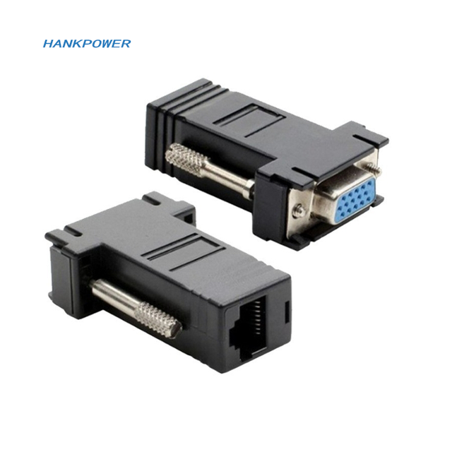 15Pin VGA to 8Pin RJ45 Adapter Network Extender Cable Connector VGA signal Transmission VGA Connector