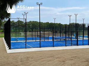 Terrain de padel en gazon artificiel mobile en acier AlwaysGreen Grass, 20x10m, plateforme surélevée temporaire et portable pour sports de plein air - Product Image 2