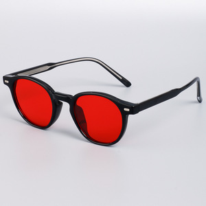 <span class=keywords><strong>Gafas</strong></span> de Computadora Redondas para Mujer y Hombre, Logotipo Personalizado, Metal, Inserto CP, Armazón TR90, Amarillo, Naranja, Rojo, Anti Luz Azul - Product Image 1