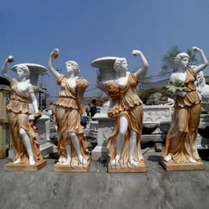 QUYANG-estatua de mármol Natural tallada <span class=keywords><strong>a</strong></span> mano, estatua de Diosa griega, tamaño real, escultura de piedra para las cuatro estaciones - Product Image 4