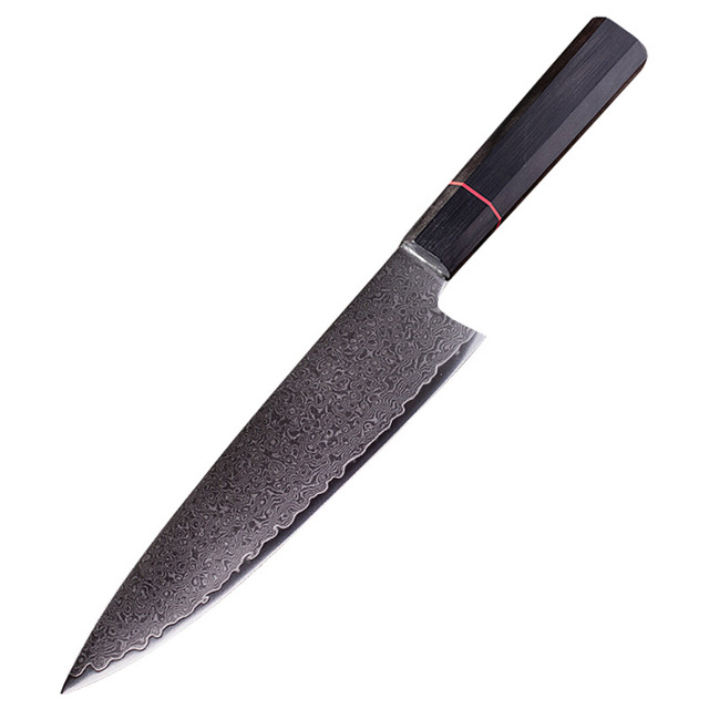 Ultra Sharp 67 layers Damascus Gyuto Chef Knife Octagonal G10Handle Red Ring For Meat Vegetable Fruit Home Kitchen Cooking