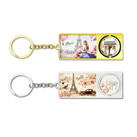 Porte-clés en métal alliage avec logo personnalisé, Tour Eiffel, souvenir de Paris, France