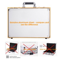 Valise professionnelle de 15 pouces en alliage d'aluminium, mallette de transport ABS personnalisée, boîte de rangement pour outils de style industriel