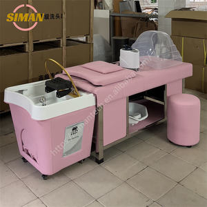 Siman, muebles de salón de moda, silla de masaje para lavar el cabello, cama de champú de cuero Pu con máquina de vapor para terapia de cabeza, estilo tailandés - Product Image 3