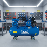 Compresseur d'air MZB 3hp 2.2kw 100 litres à entraînement par courroie, petit compresseur d'air électrique portable, gonflage, pulvérisation, durable