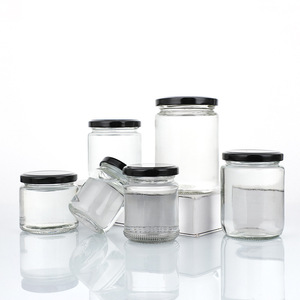 Wholesale Food Storage 100ml 500ml 730ml Borosilicate Glass <b>Jam</b> <b>Jars</b> Screw Cap Black Metal Lid <b>for</b> Peanut Butter Chili Butter - Product Image 3
