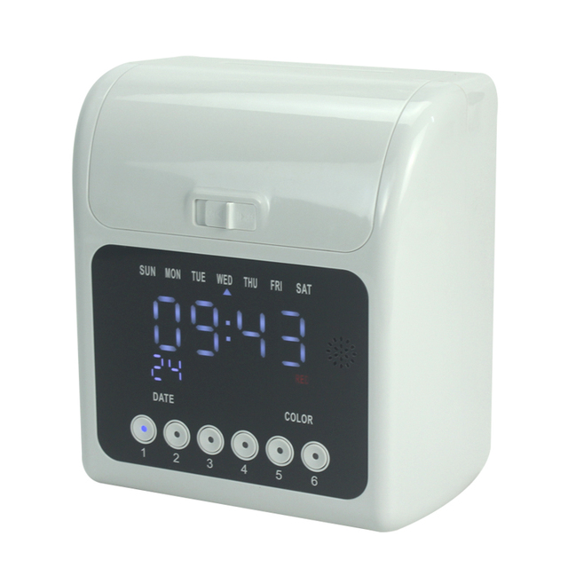 115L Cheapest Time Clock Punching Machine OEM Available Punch Card Time Recorder Digital Attendance Time Recording Machine