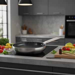 Padella Garinox Vukan da 10 pollici in acciaio inossidabile con superficie antiaderente per fornelli a gas e a induzione - Product Image 3