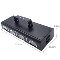 Nouveau produit : Projecteur laser mobile double axe à quatre têtes RGBW IP65 CRI80 1000lm pour scène disco, effet stroboscopique, télécommande DMX