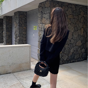 Fashion Lady Anzug Kragen Langarm Kurz Cardigan und Minirock Twin Set - Product Image 6