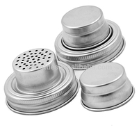 Couvercles à secouer en acier inoxydable de qualité alimentaire, réutilisables, résistants aux hautes températures, 70 mm, pour bocaux Mason standard