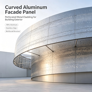 Panneau de mur-rideau en aluminium perforé, revêtement de façade en alliage d'aluminium, décoration extérieure de bâtiment - Product Image 3