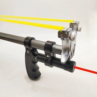 JW-229 Lance-pierre laser puissant, pliable et télescopique, portable pour l'extérieur, avec bandes élastiques à installation rapide