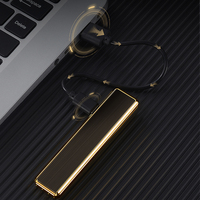 Mini briquet électrique rechargeable USB en métal carré portable, style classique fait à la main avec option de logo personnalisé pour femmes