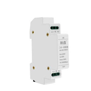 2-in-1 1000Mbps 220V 10KA 5KA วัสดุ PC หน่วงสูงป้องกันไฟกระชากจอมอนิเตอร์ราง RJ45พลังงานเครือข่าย - Product Image 1
