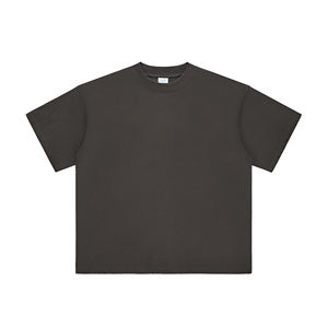 T-shirt de luxe personnalisé pour hommes, style Boxy lourd 100% tricoté en coton lourd - Product Image 1