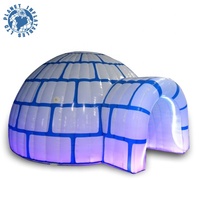 Igloo gonflable de Noël blanc avec lumières LED petite tente igloo gonflable pour amusement des enfants