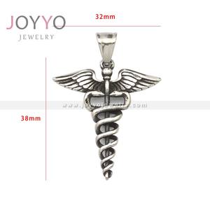 Liontin Sayap Malaikat Perak Stainless Steel, Liontin Pedang Ular Liontin 2021 - Product Image 6
