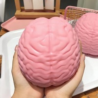 Jouet Squishy Cerveau Géant Viral Rose Réaliste, Jouet à Presser Surdimensionné pour Farces, Cadeau Amusant, Anti-Stress pour Adultes