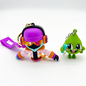 <span class=keywords><strong>Porte</strong></span>-clés 3D en silicone créatif en forme de poupée de dessin animé, mignon, pour <span class=keywords><strong>couple</strong></span>, accessoires de sac et de voiture, petit cadeau, vente en gros - Product Image 1