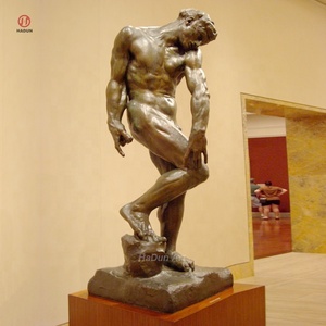 Escultura de Bronce Fundido de Adam de Auguste Rodin, Famosa en Francia, para Jardín Exterior - Product Image 3