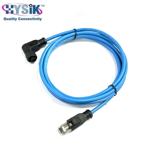 สายอะแดปเตอร์ M12 หัวต่อแบบตัวเมีย 5 พิน เป็น RJ45 สีน้ำเงิน แบบ 2 แกน ป้องกันสัญญาณรบกวน - Product Image 2