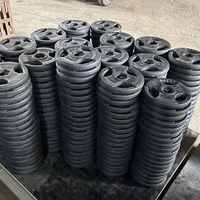 Plaques de poids de compétition en fonte de qualité commerciale de 1,25 kg à 25 kg, plaques de bumper codées par couleur pour entraînement professionnel à domicile