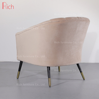 Moderne best-seller Mobilier de maison de luxe Fauteuil de loisir Fauteuil simple moderne en velours vert turquoise sarcelle