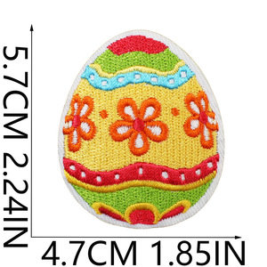 Parches Bordados Termoadhesivos de la <span class=keywords><strong>Serie</strong></span> Huevos de Pascua 2025, Parche de Duende - Product Image 2