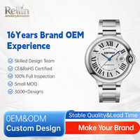 Jam Tangan Oval Mekanik Otomatis Pria dengan Gerakan Jepang Mewah Kustom, Baja Tahan Karat, Kristal Safir 39mm, Penunjuk Bercahaya.