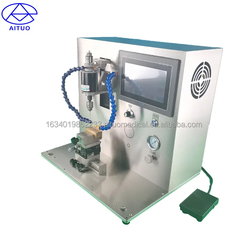 Máquina perforadora de agujeros de catéter de drenaje o tubo médico AM20101