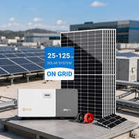 25 ans de garantie sur le système d'énergie solaire relié au réseau/au réseau 50kW 100kW système d'énergie solaire hybride kit complet de panneau solaire domestique