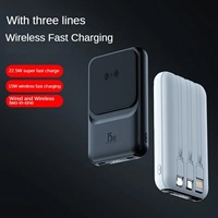 Batterie Li-Polymère Ultra Mince Portable Personnalisée 10000mAh, Chargeur Magnétique Sans Fil à Charge Rapide Intégré