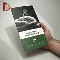 Brochure d'entreprise personnalisée, imprimée numériquement en couleur, format sur mesure, couverture rigide, film laminé, dépliant tri-plié, prospectus