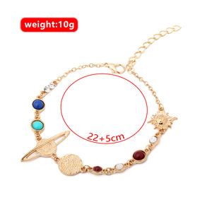 Pulsera con dijes de constelaciones, aleación de zinc, incrustaciones de turquesa, regalo unisex, joyería - Product Image 4